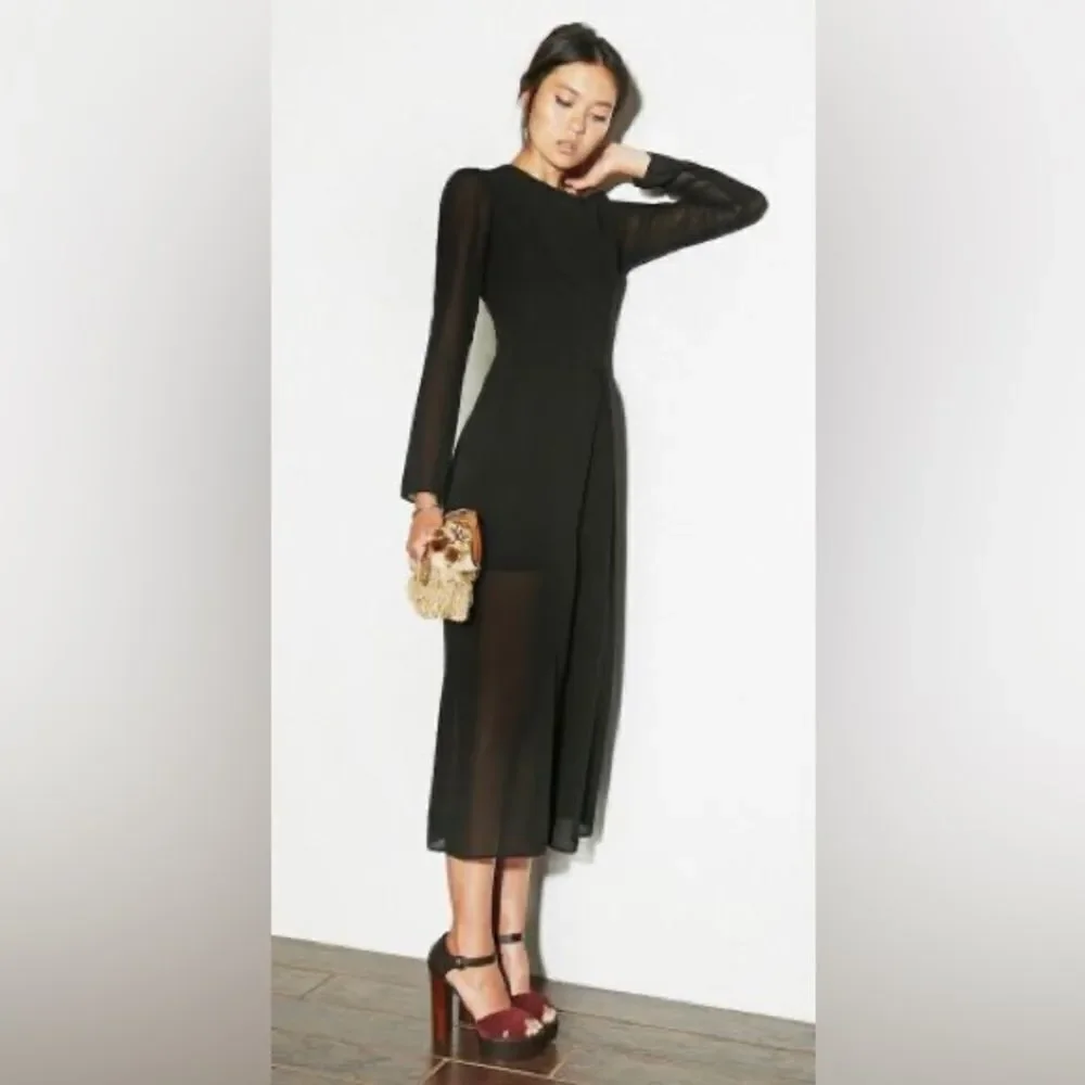 NWT Reformation Jupiter Midi Black Dress Size XS - Picture 4 of 10